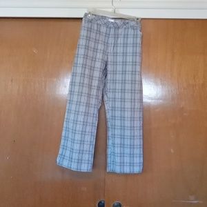 Old Navy Cotton Cropped Pants Plaid 14